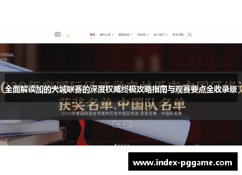全面解读加的夫城联赛的深度权威终极攻略指南与观赛要点全收录版